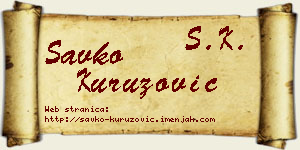 Savko Kuruzović vizit kartica